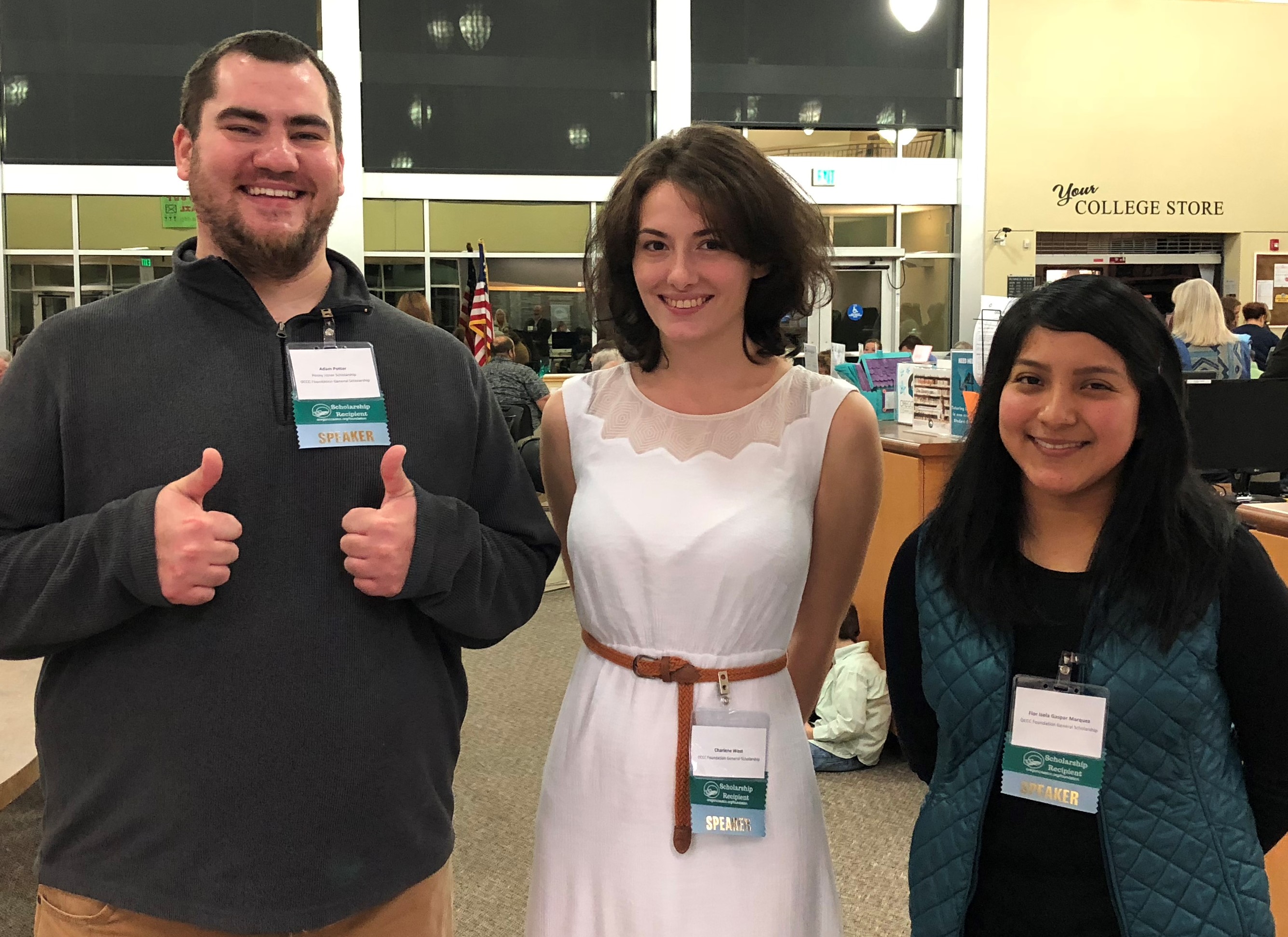 Student speakers at the 2018 Donor and Scholar Recption